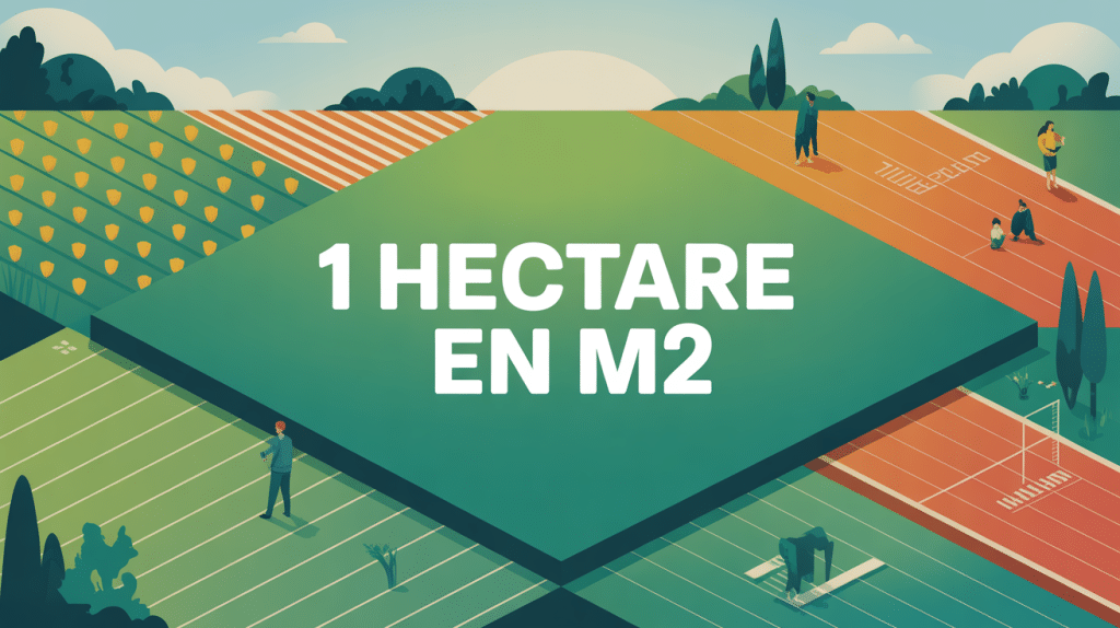 Illustration conversion 1 hectare en m2