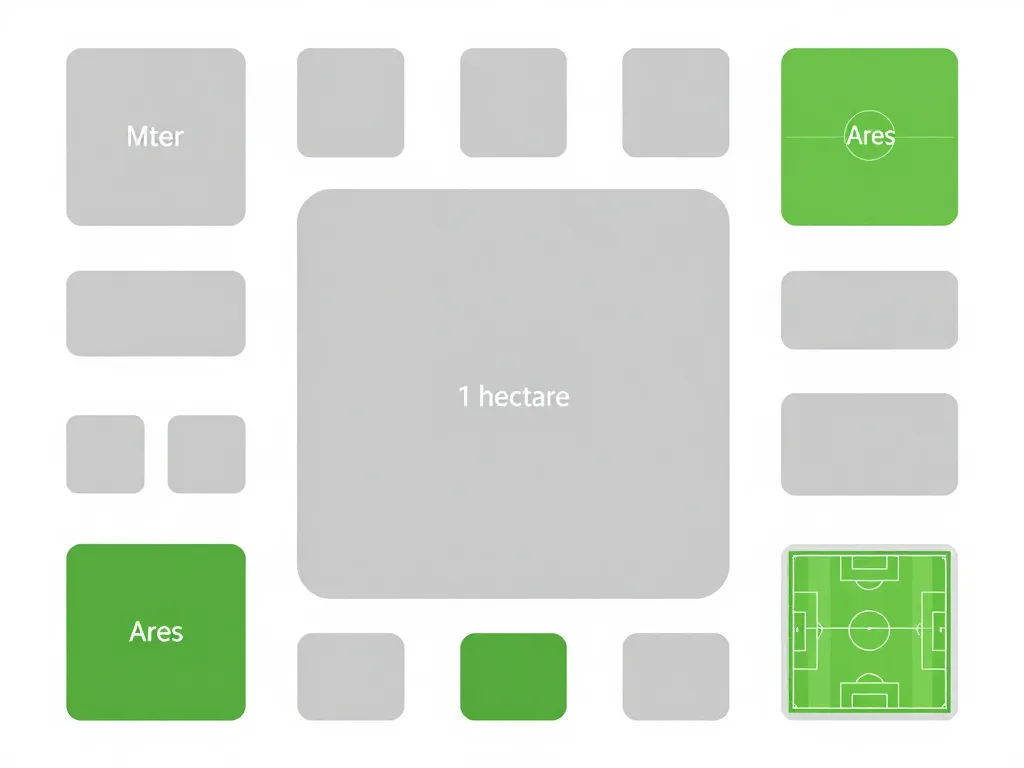 Schéma terrain 1 hectare en m2