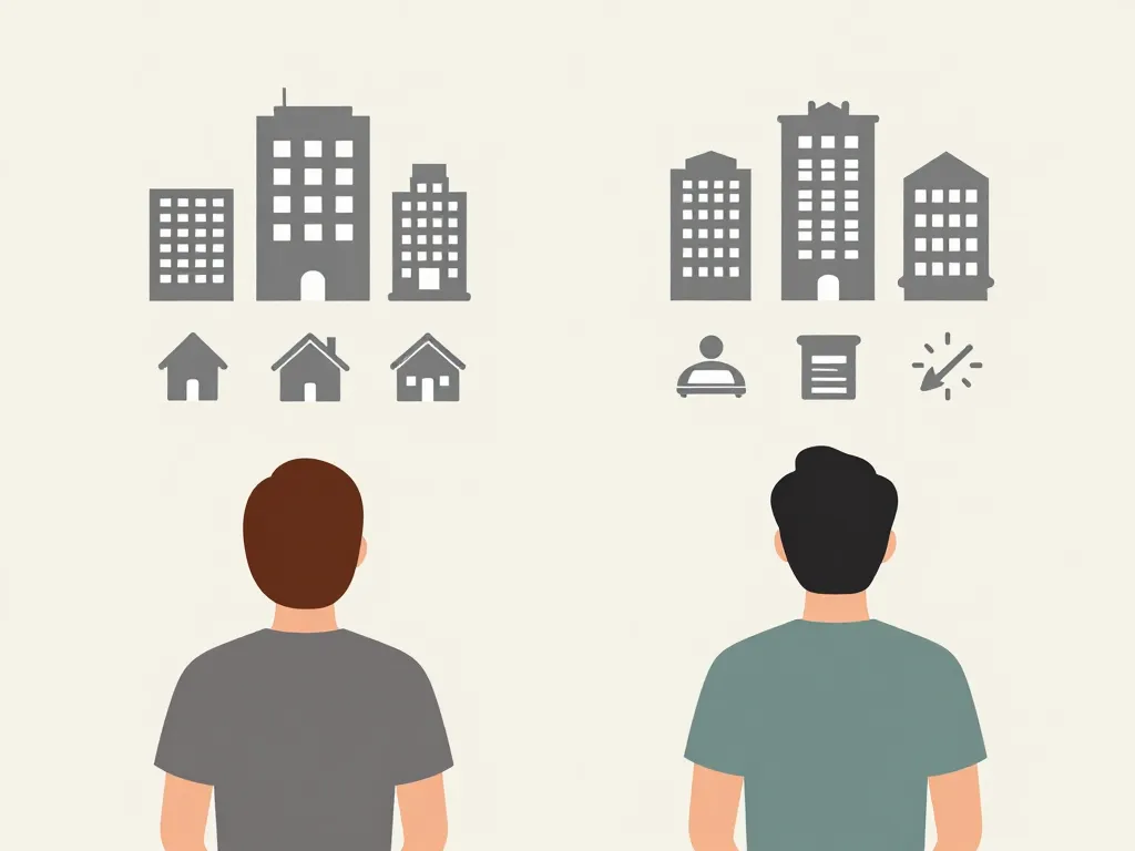 2 pieces sélection différents types appartements