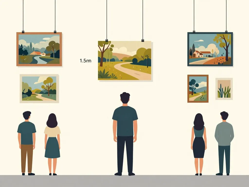 a quelle hauteur accrocher un tableau schéma explicatif