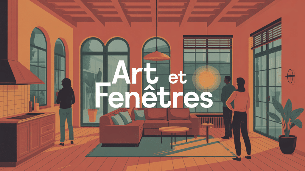 Art et Fenêtres illustration réseau d'artisans et propriétaires heureux