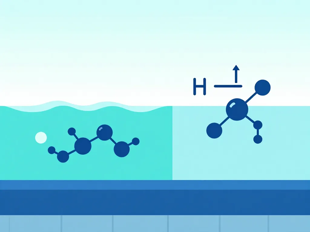 bicarbonate de soude piscine schéma action sur eau