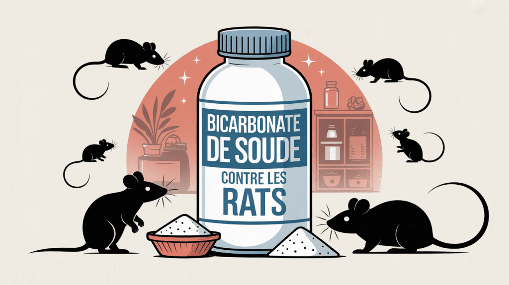 bicarbonate de soude pour tuer les rats illustration vectorielle