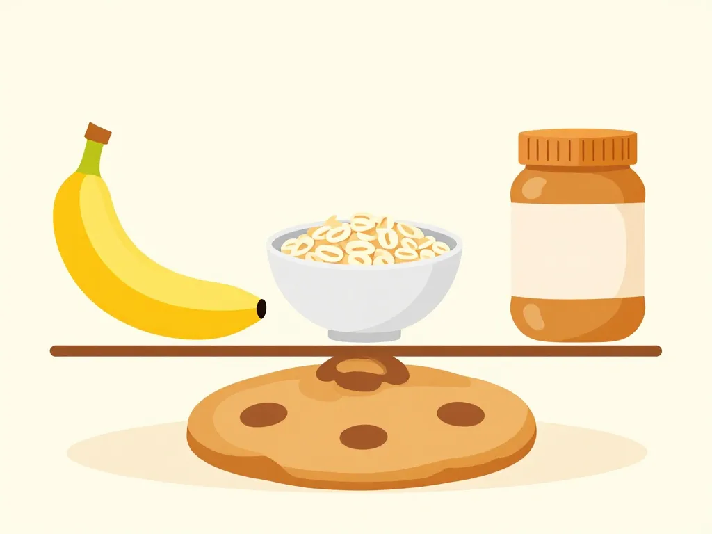 diagramme ingrédients cookies banane avoine beurre de cacahuète