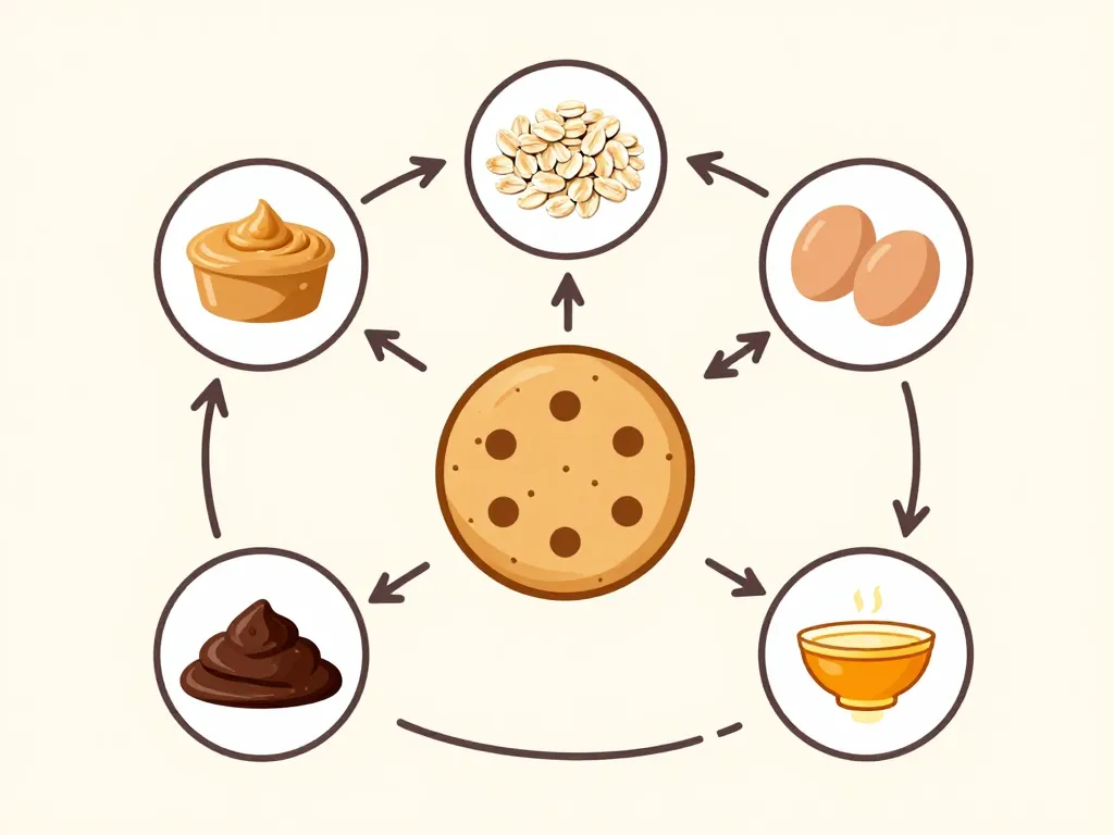 recette cookies healthy beurre de cacahuete schéma ingrédients étapes