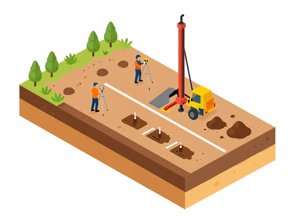 etude geotechnique des sols isometrique processus chantier