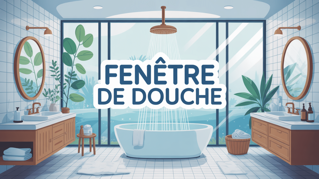 illustration fenetre douche lumineuse vitrage depoli