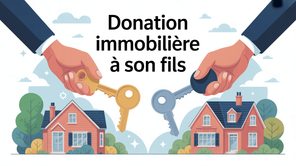 frais donation d'un bien immobilier à son fils illustration passage clés