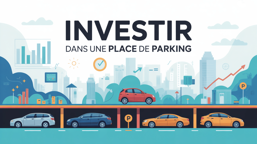 Investir dans une place de parking visuel stylisé