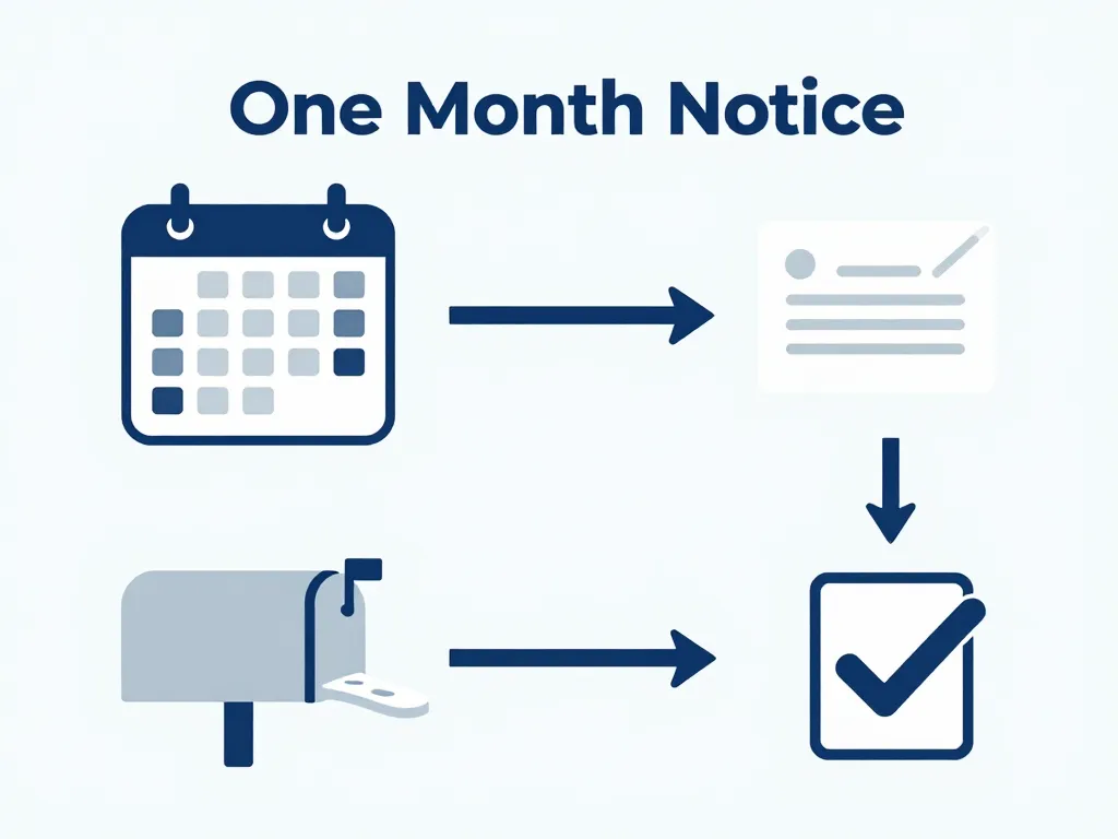 lettre préavis 1 mois calcul dates envoi recommandé