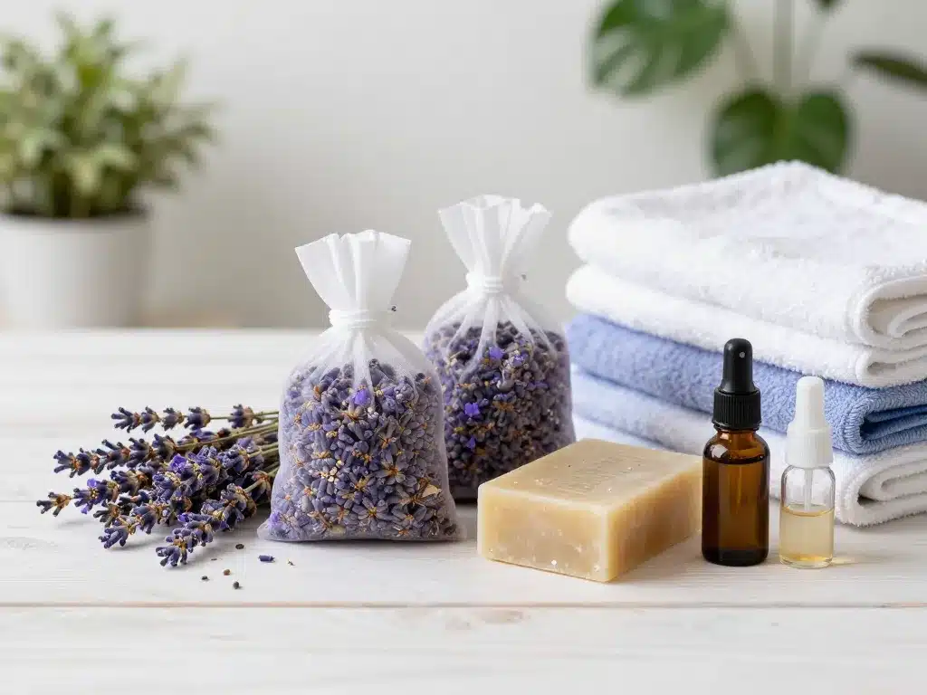linge parfumé huiles essentielles lavande savon