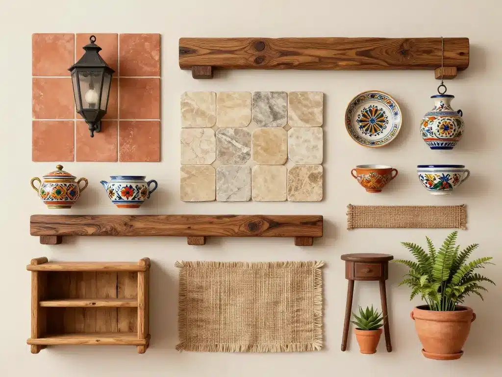 maison hacienda intérieurs matériaux chaleureux décoration