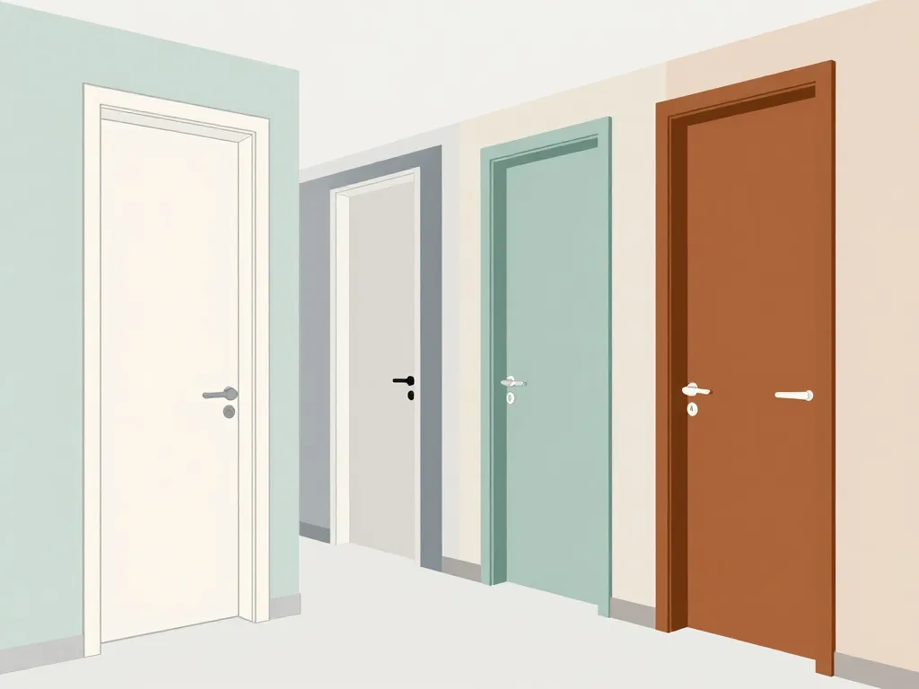 moderne peinture couloir et portes coordination couleurs