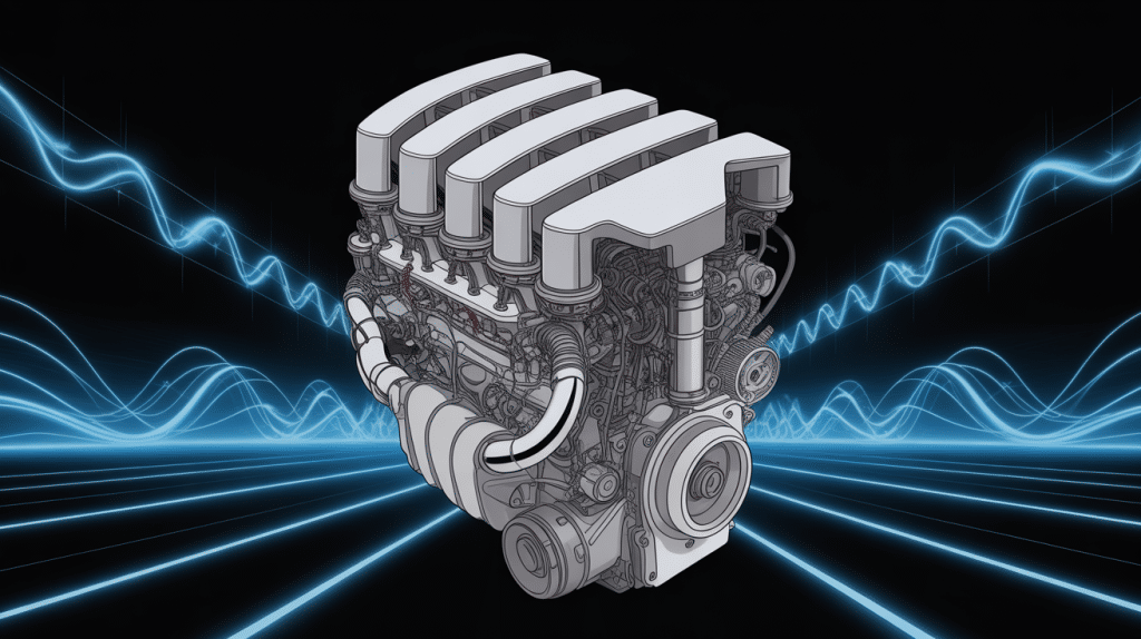 illustration moteur im l6 Mercedes-benz design moderne