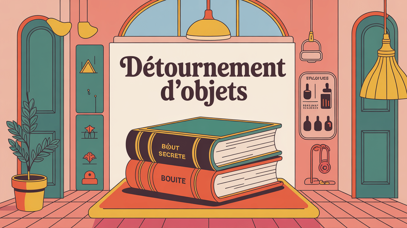 objet détourné de leur fonction illustration créative déco moderne