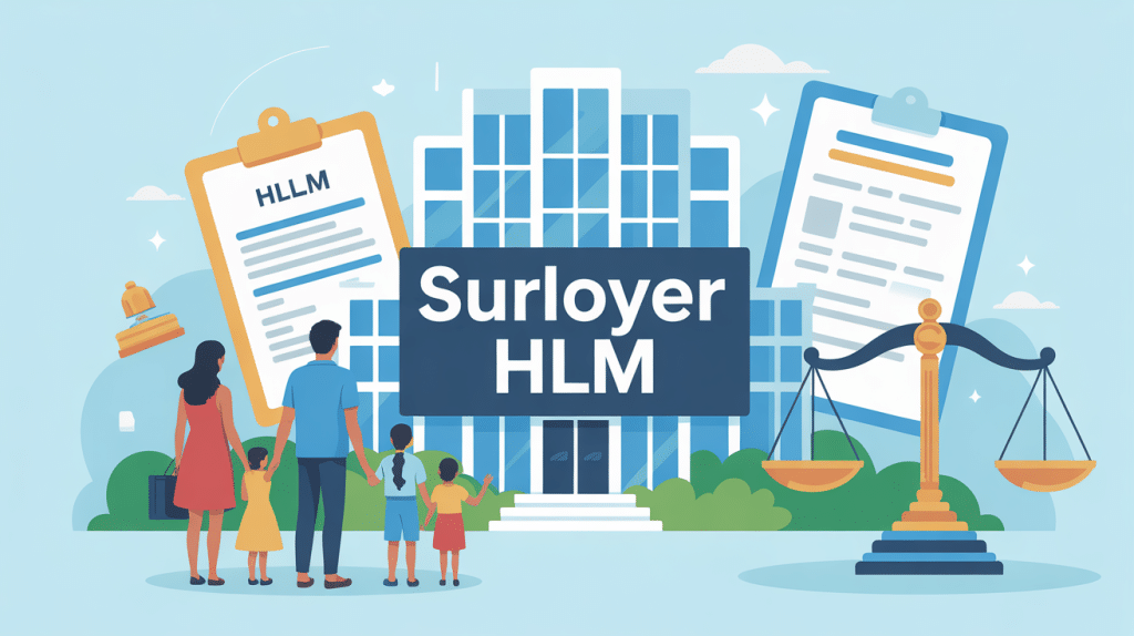 peut-on refuser de payer un surloyer HLM illustration famille immeuble