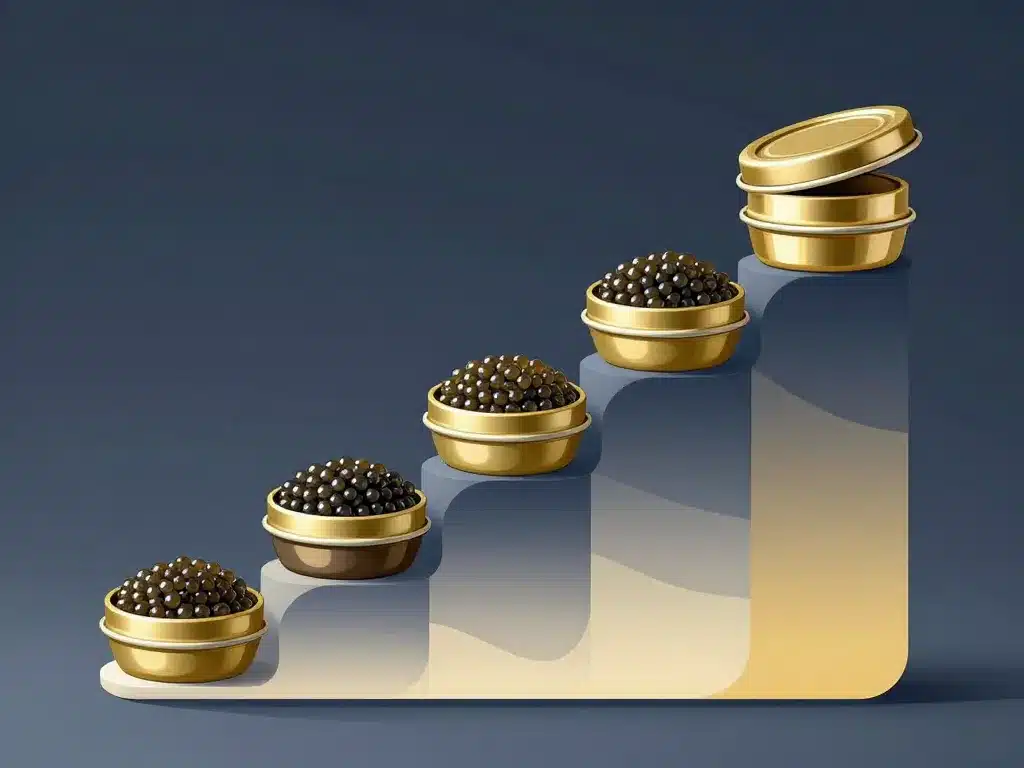 prix du caviar au kg fourchettes visuelles modernes