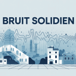 Propagation bruit solidien à travers bâtiment en illustration