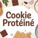 recette cookie protéiné illustrée avec ingrédients healthy