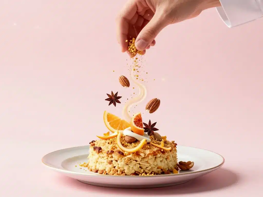 recette crumble a la peche chef astuces, épices et toppings