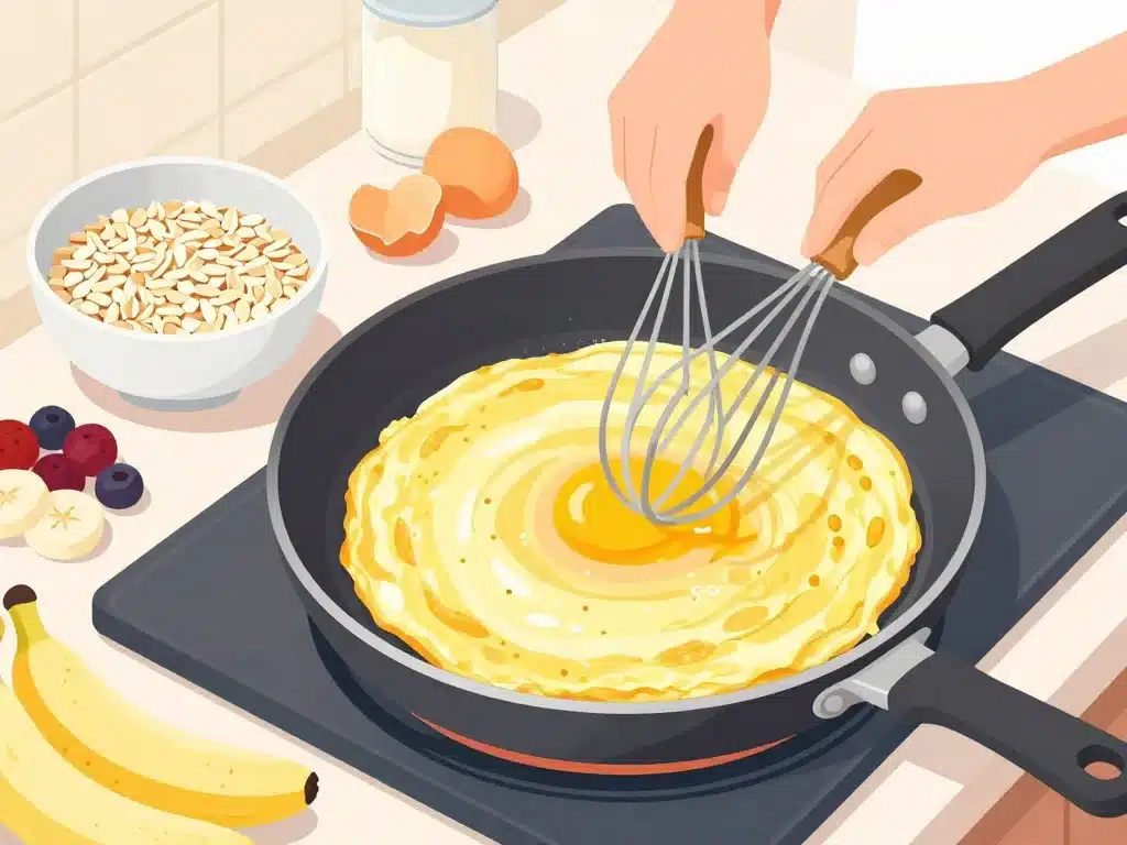recette omelette sucrée healthy préparation œufs et fruits cuisine