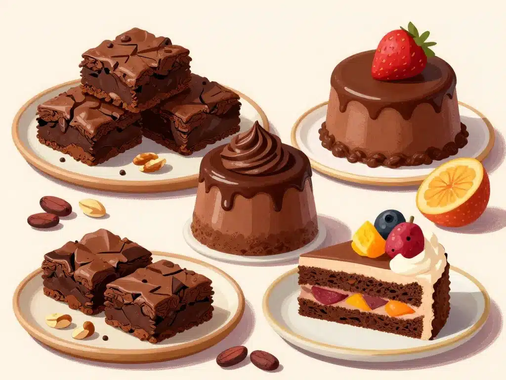 illustration recette sucrée healthy chocolat