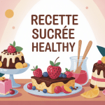 illustration recette sucrée healthy douceurs saines