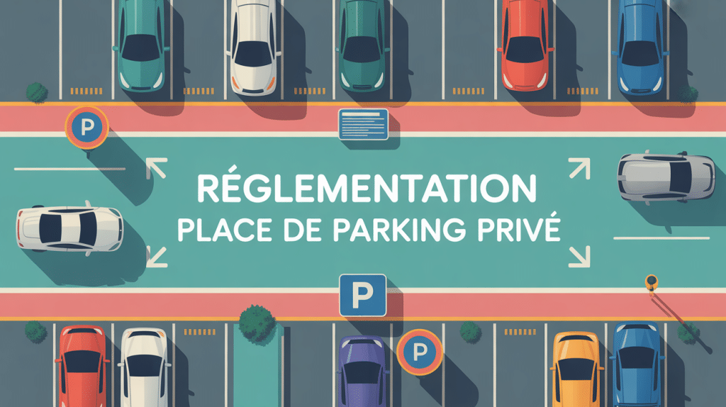 illustration vectorielle réglementation place de parking privé parking sécurisé