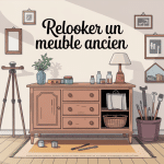 Relooker un meuble ancien illustration centrale intérieur lumineux