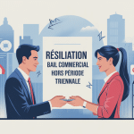résiliation bail commercial hors période triennale locataire bailleur contrat