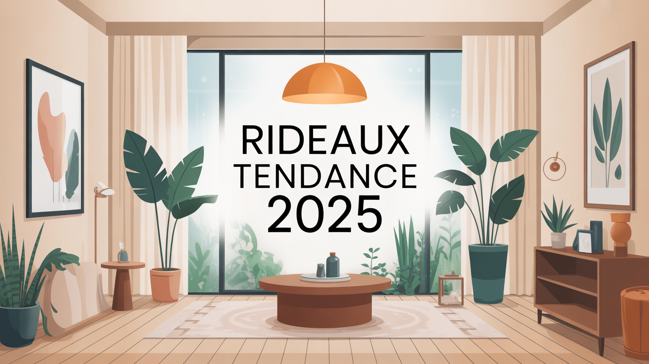 vue élégante rideau tendance 2024 matières naturelles
