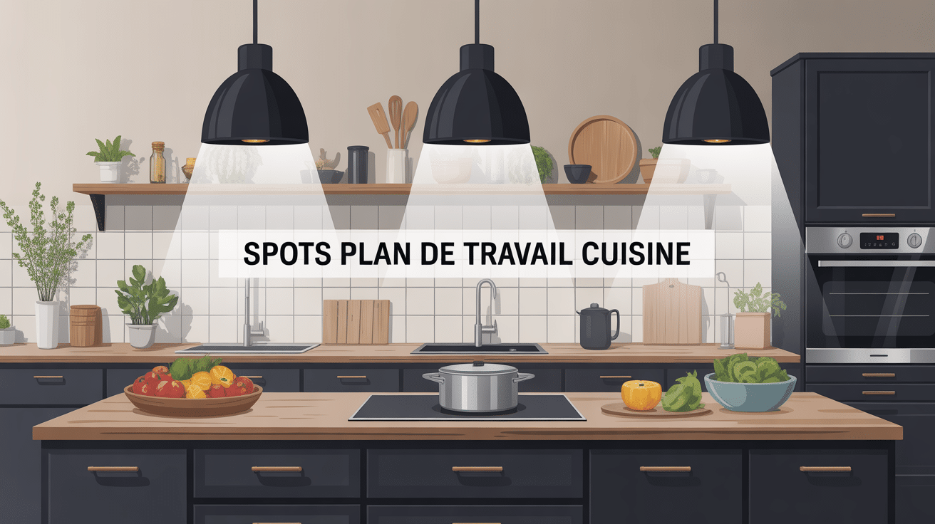 Illustration spot cuisine plan de travail moderne