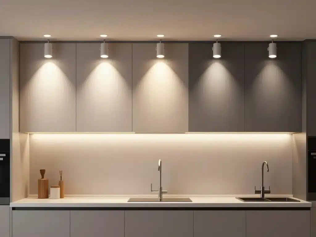 Différents spot cuisine plan de travail éclairage