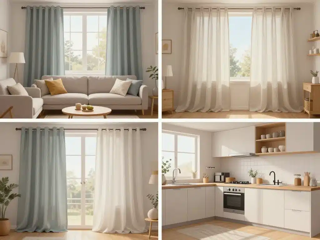 styles rideau tendance 2024 salon chambre cuisine