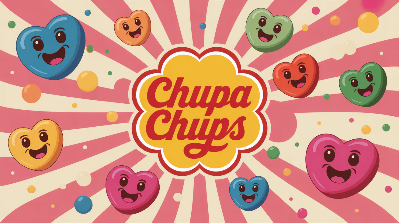 illustration festive une chupa chups au chewing gum