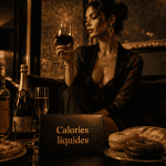 alcool et prise de poids, verre de vin et aliments caloriques