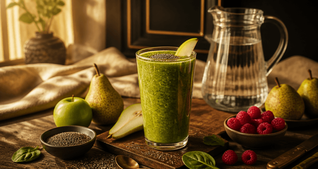 boisson riche en fibre smoothie vert