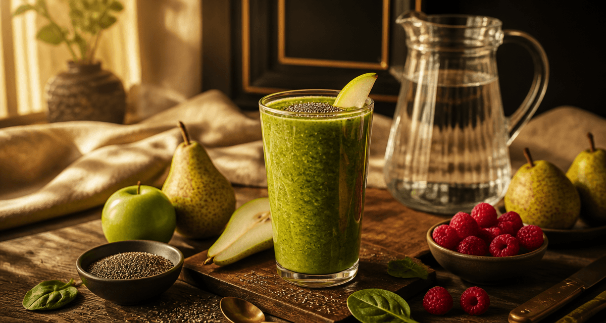 boisson riche en fibre smoothie vert
