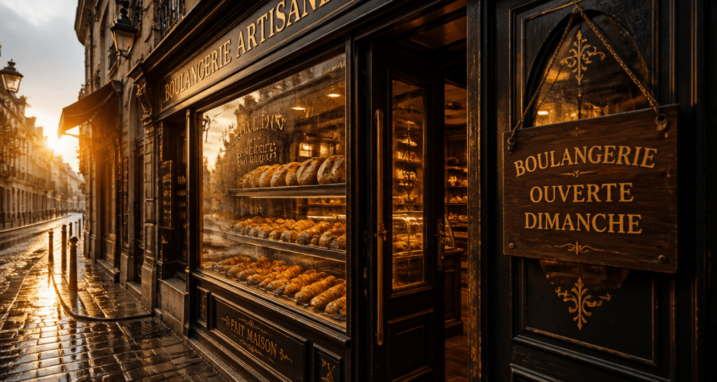 Boulangeries ouvertes dimanche devanture française