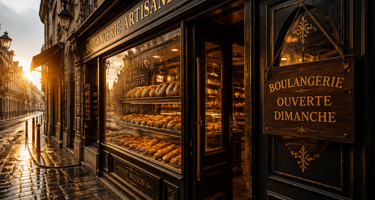 Boulangeries ouvertes dimanche devanture française