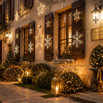 decoration noel exterieur facade lumineuse