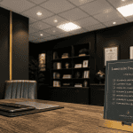 luminaire faux plafond élégant dans bureau