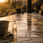nettoyage dalle terrasse vinaigre blanc seau brosse