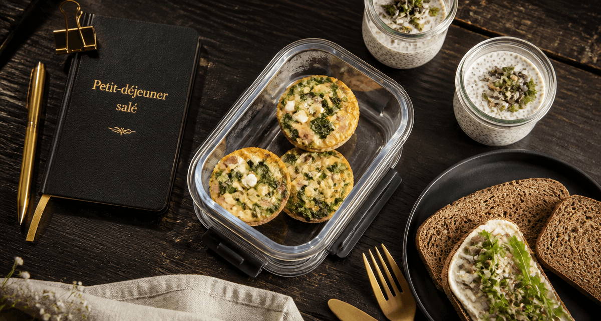 petit dejeuner sale a preparer la veille muffins bento