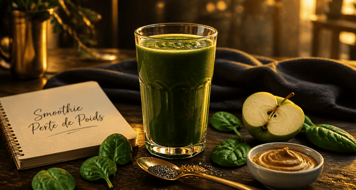 smoothie perte de poids vert pomme épinard chia