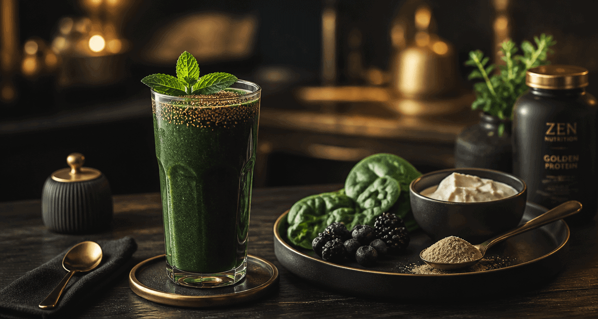 smoothie proteine pour maigrir vert épinards chia
