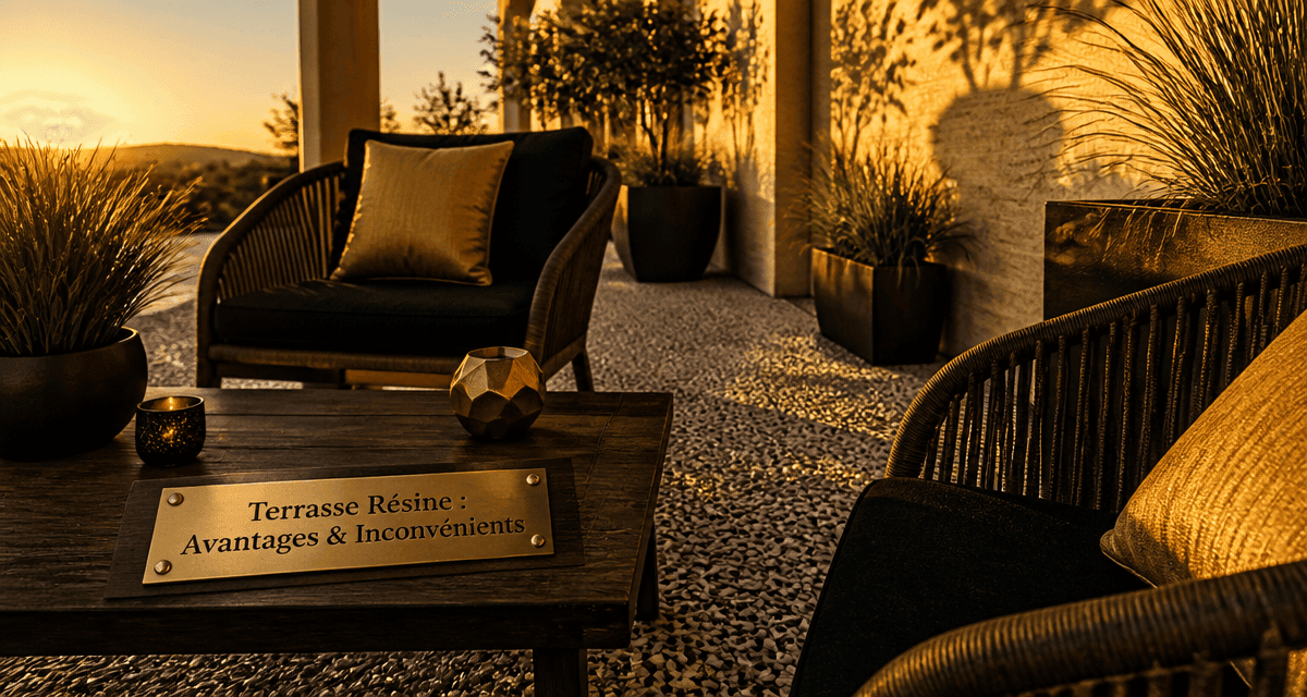 terrasse en résine avantage et inconvénient moquette de pierre