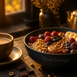 bowl petit dej healthy avoine banane chocolat