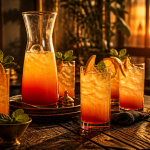 cocktail facile et pas cher avec glaçons et orange