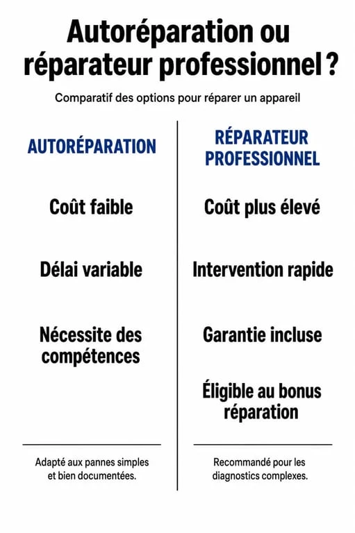 Comparatif entre autoréparation et réparateur professionnel pour la réparation de lave-vaisselle